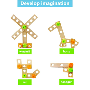 ست اسباب بازی میز ابزار چوبی Wooden tool table toy set -اسباب بازی